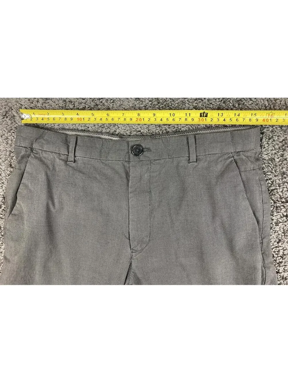 Calvin Klein Mens Gray Textured Chino Pants 100% Cotton Straight Leg 31x32